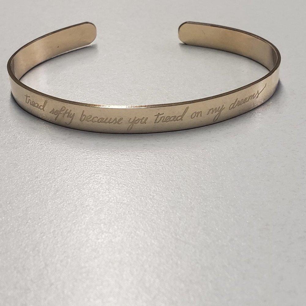 Custom Engraved 14k Gold Filled Cuff Bracelet